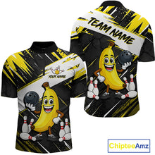 Load image into Gallery viewer, Custom Funny Banana Bowling Shirt for Men Bowling League Bowling Team Shirts Bowling Uniform HNT336