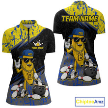 Load image into Gallery viewer, Custom Funny Banana Bowling Team Shirts Bowling Shirt for Women Bowling League Bowling Uniform HNT337