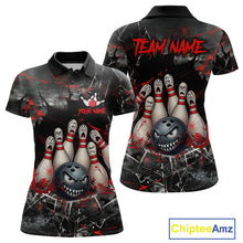 Load image into Gallery viewer, Cracked Angry Bowling Shirts for Women Custom Bowling Team Jersey Bowling League HNT286