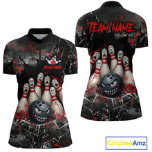 Load image into Gallery viewer, Cracked Angry Bowling Shirts for Women Custom Bowling Team Jersey Bowling League HNT286