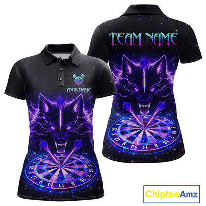 Custom Galaxy Thunder Wolf Darts Board Dart Shirts For Women Darts Team Jerseys Dart League NNT150