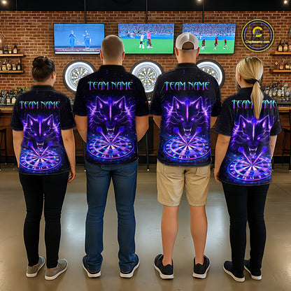 Custom Galaxy Thunder Wolf Darts Board Dart Shirts For Women Darts Team Jerseys Dart League NNT150