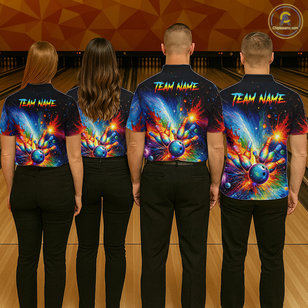Custom Colorful Bowling Jersey for Men Bowling Uniform Polo & 1/4 Zip Bowling Team Shirts HNT226