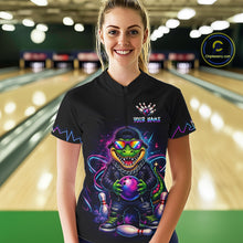 Load image into Gallery viewer, Custom Funny Neon Alligator Bowling Jersey for Women Bowling League Bowling Team Shirts HN294