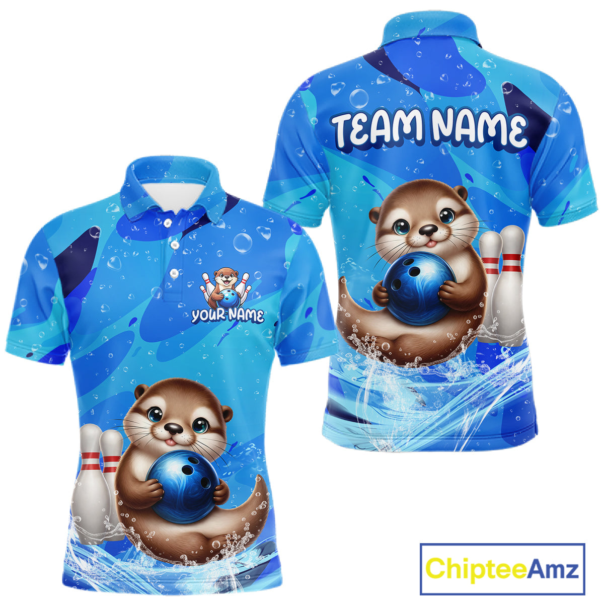 Custom Funny Otte Bowling Jersey for Men Bowling Team Shirts Bowling Gifts Polo & 1/4 Zip HNT269