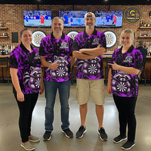 Load image into Gallery viewer, Custom Purple Raccoon Funny Dart Shirt Dart Team Jersey for Men Dartboard Polo &amp; 1/4 Zip Shirts NNT170