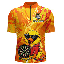Load image into Gallery viewer, Custom Funny Duck Dart Shirt Dart Team Jersey for Men Dartboard Polo &amp; 1/4Zip Shirts NNT166