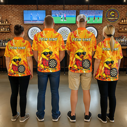 Custom Funny Duck Dart Shirt Dart Team Jersey for Women Dartboard Polo & 1/4Zip Shirts NNT166