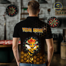 Load image into Gallery viewer, Custom Funny Queen Bee Dart Shirt Dart Team Jersey for Men Dartboard Polo &amp; 1/4 Zip Shirts NNT165
