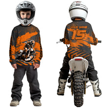 Load image into Gallery viewer, Personalized Orange Motocross Shirts Off-Road Dirt Bike Shirt Kid Men Women UPF30+ DNT16