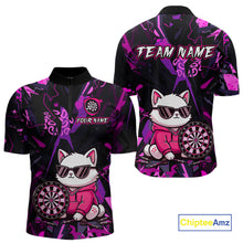 Load image into Gallery viewer, Custom Funny Cat Dart Shirts For Men Dart Board Gifts Darts Team Jerseys Dart League NNT153