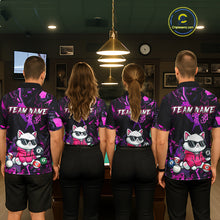 Load image into Gallery viewer, Custom Pink Cat Funny 8 Ball Pool Shirts Billiard Shirt for Men Billiard Team Jersey League NNT175