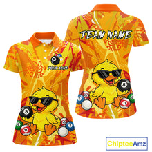 Load image into Gallery viewer, Custom Yellow Duck Funny 8 Ball Pool Shirts Billiard Shirt for Women Billiard Team Jersey League NNT174