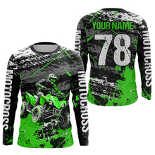Load image into Gallery viewer, Custom Green Off-Road Quad Bike Shirt Youth ATV Motocross Shirts Kid Men Women UPF30+ DNT78