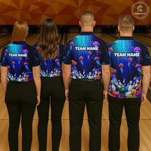 Load image into Gallery viewer, Custom Jellyfish Bowling Jersey for Women Ocean Theme Bowling Team Shirt Bowling League HNT272