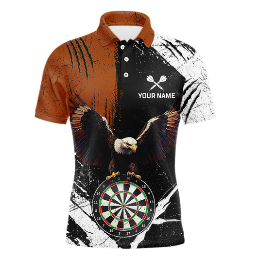 Custom Orange Eagle Dart Shirt for Men Dartboard Shirt Dart Jerseys Gift for Team Polo &1/4 Zip NNT110