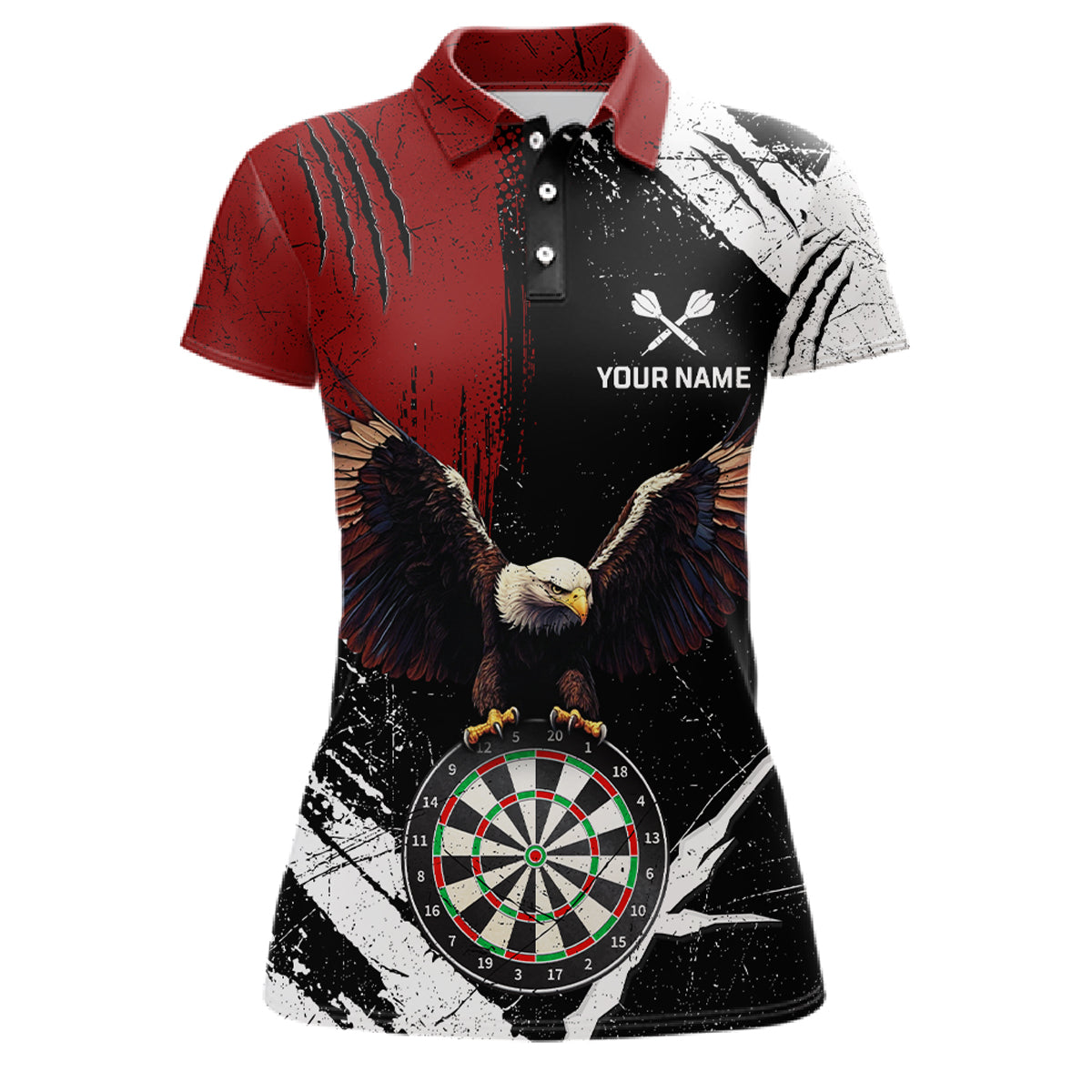Custom Red Eagle Dart Shirt for Women Dartboard Shirt Dart Jerseys Gift for Team Polo &1/4 Zip NNT110