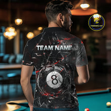 Load image into Gallery viewer, Custom Broken Glass 8 Ball Billiard Shirt for Men Billiard Team Jersey Billiard League NNT193