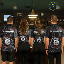 Load image into Gallery viewer, Custom Broken Glass 8 Ball Billiard Shirt for Women Billiard Team Jersey Billiard League NNT193