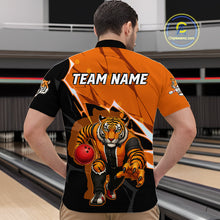 Load image into Gallery viewer, Custom Tiger Bowling Jersey for Men Bowling Uniform Polo &amp; 1/4 Zip Bowling Team Shirts HNT147