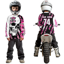 Load image into Gallery viewer, Custom Skull Pink UTV Off-Road Shirts UTV Motocross Racing Shirt Kid Men Women UPF30+ DNT89