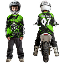 Load image into Gallery viewer, Custom Green MX Racing Extreme Shirts Kid Men Women Youth Motocross Shirts UPF30+ DNT35