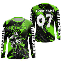 Load image into Gallery viewer, Custom Green MX Racing Extreme Shirts Kid Men Women Youth Motocross Shirts UPF30+ DNT35