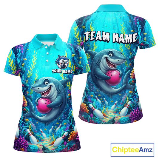 Custom Ocean Funny Otte Bowling Jersey for Women Funny Bowling Team Shirts Bowling Uniform HNT300
