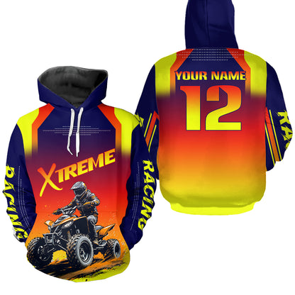 Personalized Quad Bike Hoodie Men Women ATV Extreme Motocross Hooded Jersey Off-Road HOT17