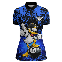 Load image into Gallery viewer, Custom Blue Funny Duck Billiard Shirt for Women Billiard Team Jersey League 8 Ball Pool Shirts NNT171