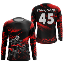 Load image into Gallery viewer, Custom Red ATV Motocross Jersey Kid Adult Quad Bike Jersey Off-Road Shirt UPF30+ DNT58