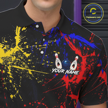Load image into Gallery viewer, Colorful polo shirt with graphic design and 'Your Name' text, brand logo visible.