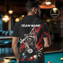 Load image into Gallery viewer, Custom Red Funny Raccoon 8 Ball Billiard Shirt for Men Billiard Team Jersey Billiard League NNT191
