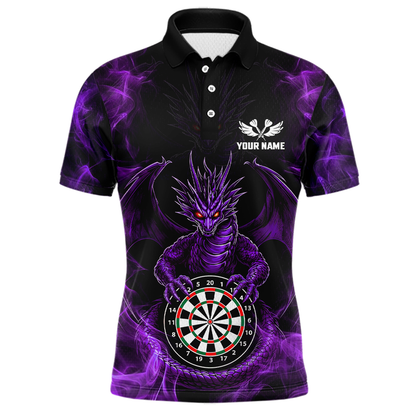 Custom Purple Dragon Darts Board Dart Shirts For Women Darts Team Jerseys Polo & 1/4 Zip NNT121