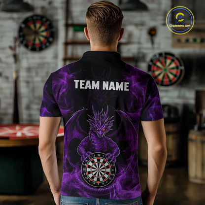Custom Purple Dragon Darts Board Dart Shirts For Women Darts Team Jerseys Polo & 1/4 Zip NNT121