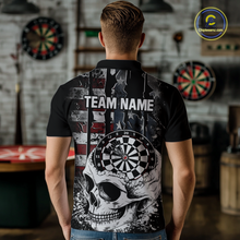 Load image into Gallery viewer, Custom American Flag Skull Dart Shirt Dart Team Jersey for Men Dartboard Shirts Dart League NNT176