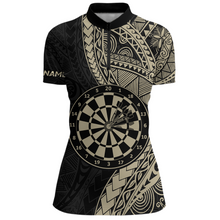 Load image into Gallery viewer, Custom Yellow Tribal Dart Shirts for Women Dart Team Jersey Dartboard Gifts Polo &amp; 1/4 Zip NNT163