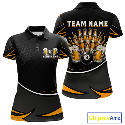 Custom Beer 8 Ball Billiard Shirt for Women Billiard Team Jersey Billiard League Billiard Uniform NNT187