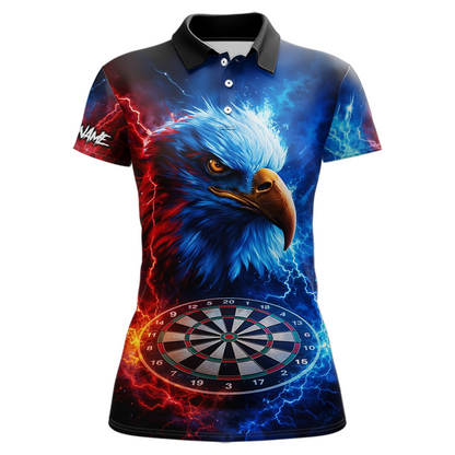 Custom Lightning Thunder Eagle Dart Shirts for Women Darts Team Jerseys Polo & 1/4 Zip NNT137