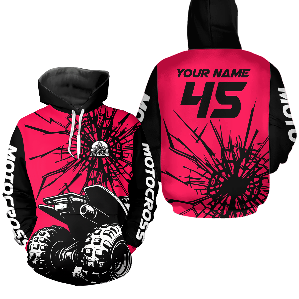 Custom ATV Motocross Hoodie Youth Off-Road Quad Bike Hoodie for Kid Men Women HOT05