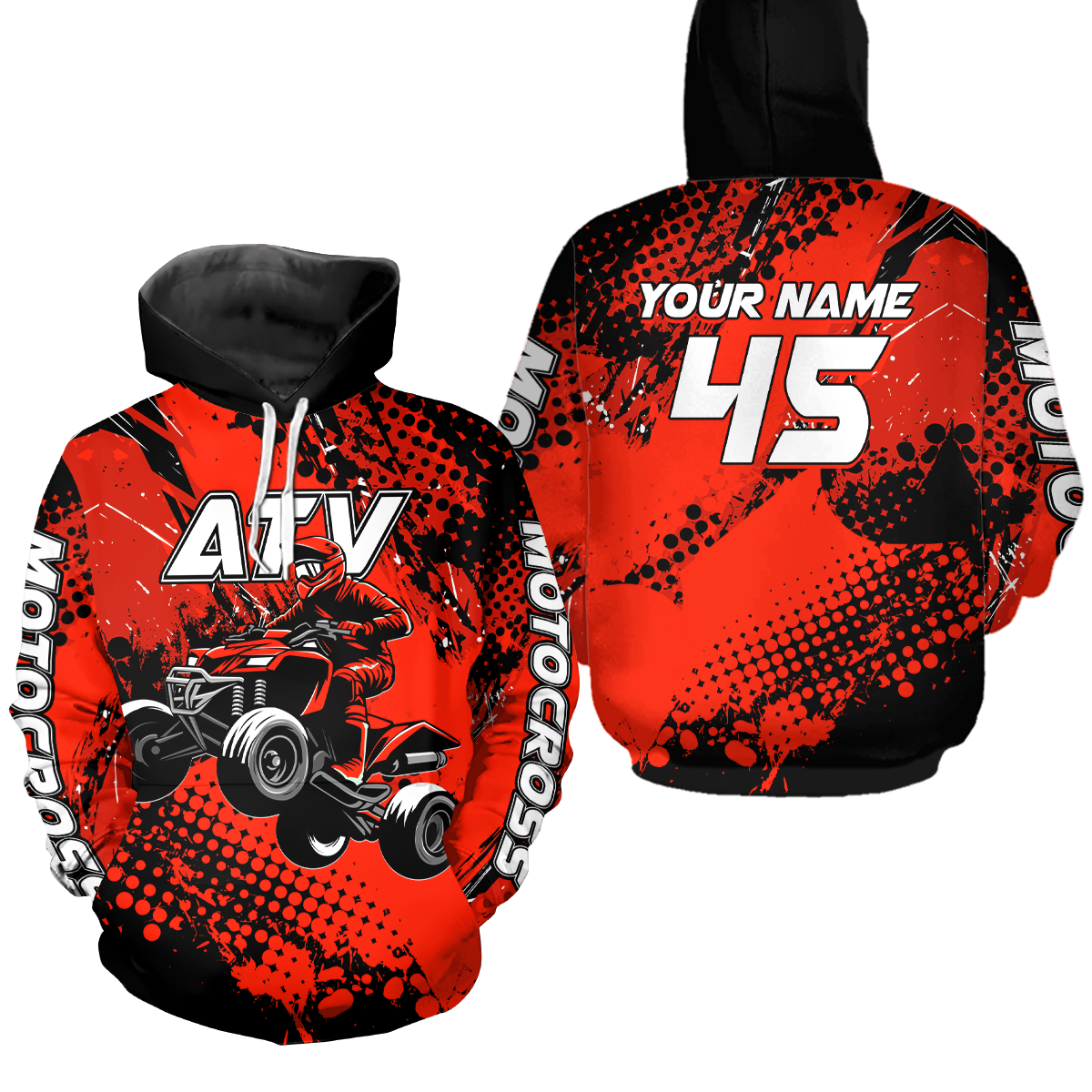Personalized Quad Bike Hoodie Kid Men Women ATV Motocross Hooded Jersey Off-Road  HOT08