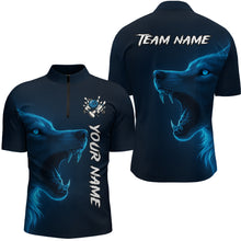 Load image into Gallery viewer, Custom Wolf Bowling Jersey for Men Polo &amp; 1/4 Zip Bowling Team Shirts Bowling League HNT149