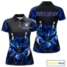 Load image into Gallery viewer, Custom Thunder Wolf Bowling Jersey for Women Bowling Uniform Polo &amp;1/4 Zip Bowling Team Shirts HNT250