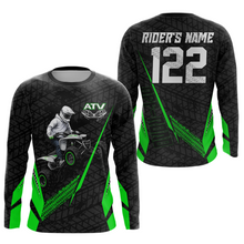 Load image into Gallery viewer, Personalized ATV Motocross Jersey For Adult &amp; Kids UPF30+ Green Quad Bike Shirt Off-Road ATV MX Racing NHN013