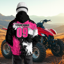 Load image into Gallery viewer, Pink Girls ATV Motocross Hoodie Personalized Upf30+ Adult&amp;Kid Quad Bike Shirt Atv Mx Off-Road Extreme NHN003