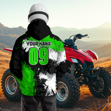 Load image into Gallery viewer, Green ATV Motocross Hoodie Personalized Upf30+ Adult&amp;Kid Quad Bike Shirt Atv Mx Off-Road Extreme NHN003