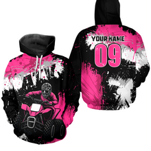 Load image into Gallery viewer, Pink Girls ATV Motocross Hoodie Personalized Upf30+ Adult&amp;Kid Quad Bike Shirt Atv Mx Off-Road Extreme NHN003