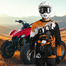 Load image into Gallery viewer, Orange ATV Motocross Jersey Personalized UPF30+ Adult&amp;Kid Quad Bike Shirt Atv Mx Off-Road Dirt Bike NHN003