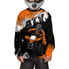 Load image into Gallery viewer, Orange ATV Motocross Jersey Personalized UPF30+ Adult&amp;Kid Quad Bike Shirt Atv Mx Off-Road Dirt Bike NHN003