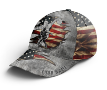 Load image into Gallery viewer, American Flag Bowling Hat for Men Women Custom Bowling Cap for Team Bowlers Gift  BDT430